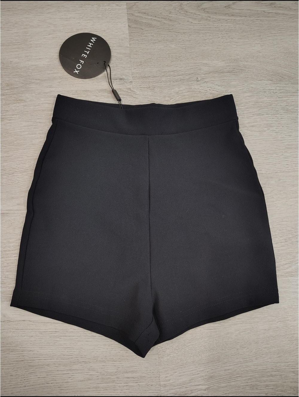 White Fox Boutique Minding My Business Ribbed Booty Shorts. Size XS